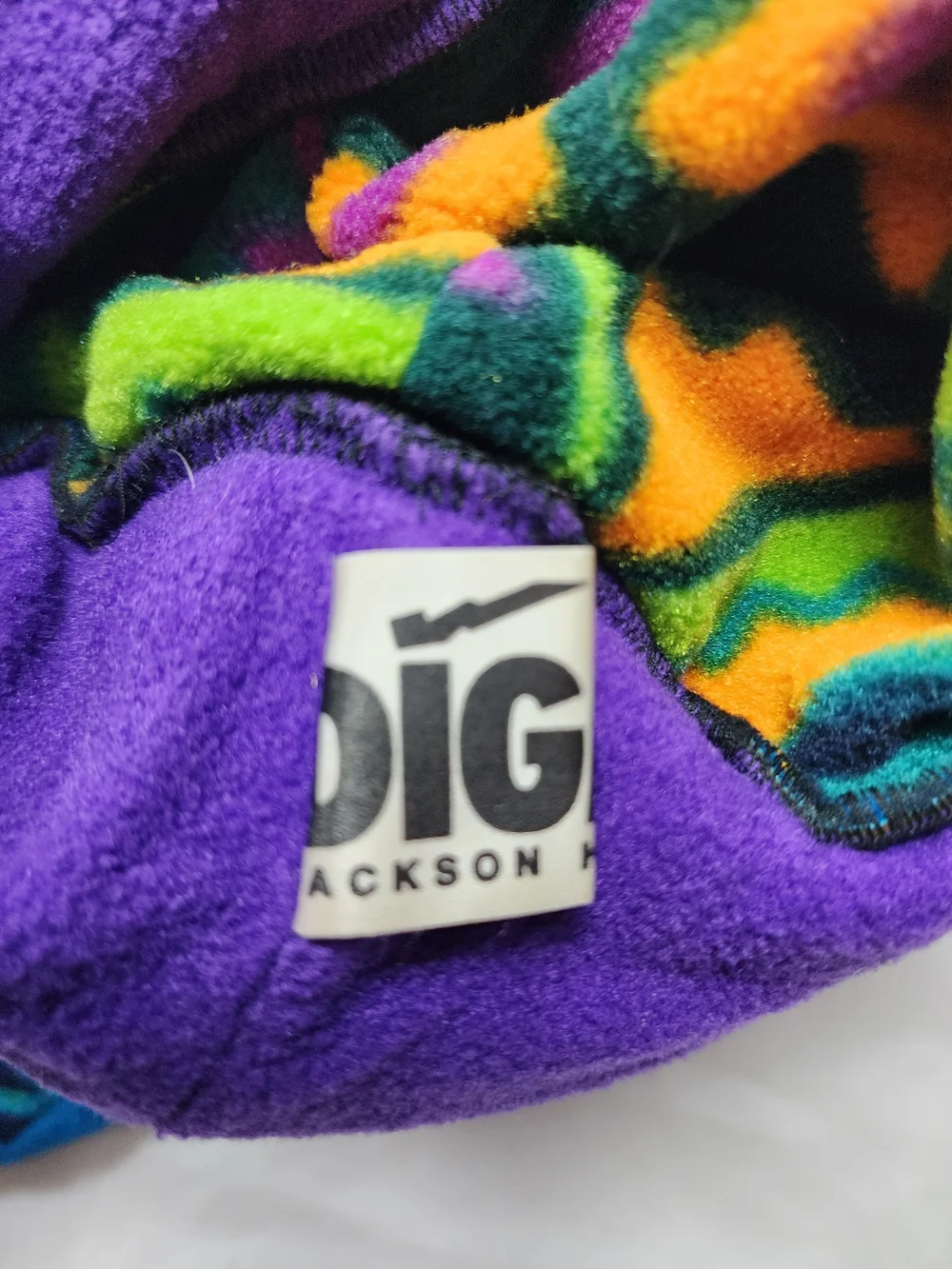 VTG 1990 DIGME JESTER/JOKER BEANIE SKI CAP ECLECTIC MIX OF COLOURS ONE SIZE